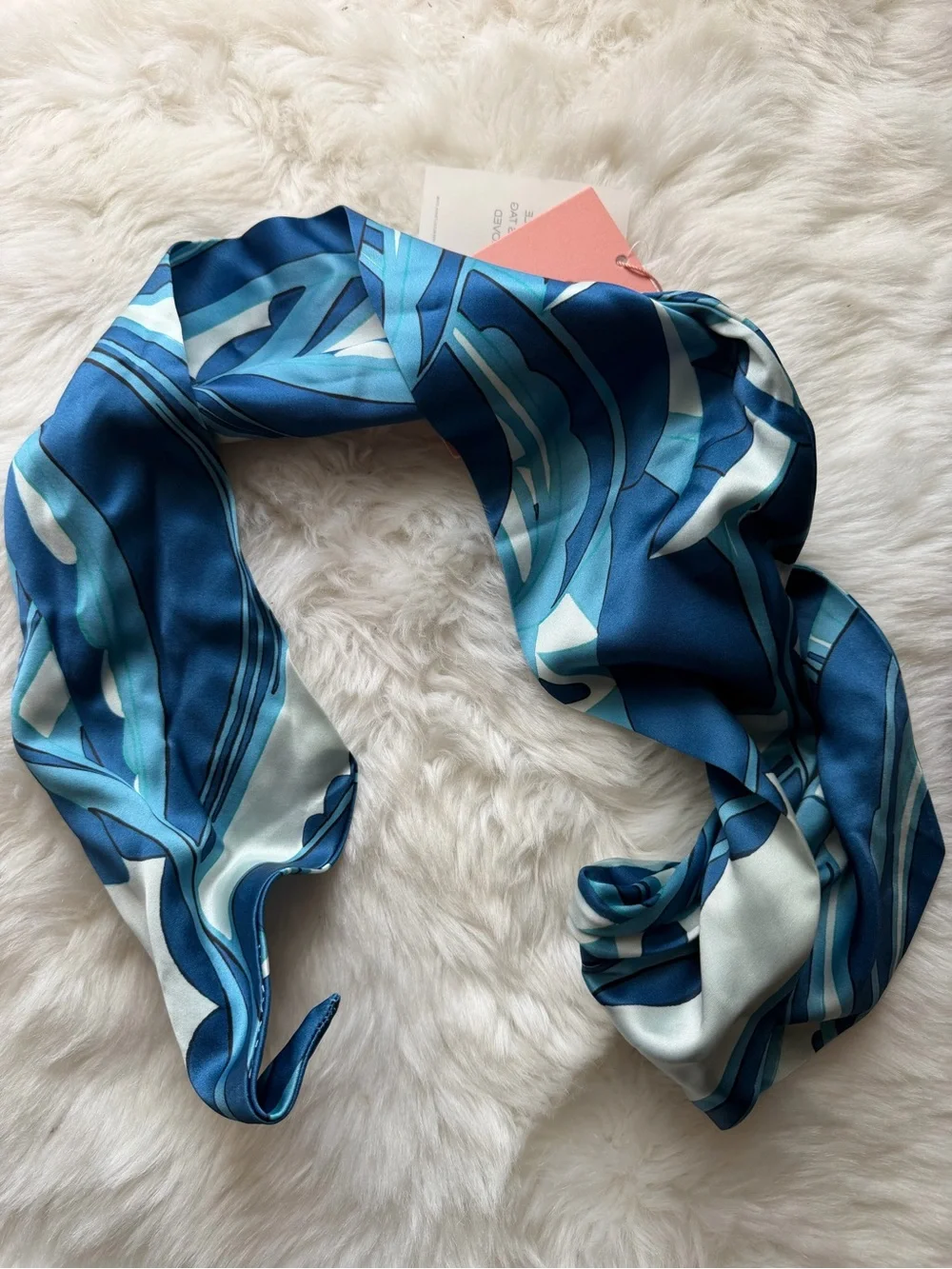 New! cult gaia Blue & Light Blue Wave Hair Turban Headband